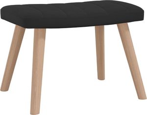 vidaXL Fotel z podnóżkiem, czarny, obity aksamitem 8