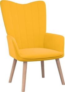vidaXL Fotel z podnóżkiem, musztardowy, obity aksamitem 6