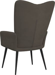vidaXL Fotel, ciemnoszary, obity aksamitem 5