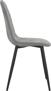 vidaXL Krzesła stołowe, 2 szt., jasnoszare, obite aksamitem 6