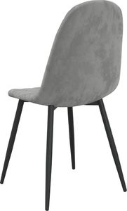 vidaXL Krzesła stołowe, 2 szt., jasnoszare, obite aksamitem 7