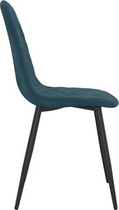 vidaXL Krzesła stołowe, 2 szt., niebieskie, obite aksamitem 6