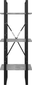 vidaXL 3-poziomowy regał na książki, szarość betonu, 40x30x105 cm 5