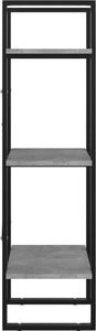 vidaXL 3-poziomowy regał na książki, szarość betonu, 40x30x105 cm 6