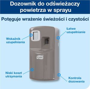Tork Tork Image Design Elektroniczny dozownik do odświeżaczy powietrza w spray'u, 75ml Szary 2