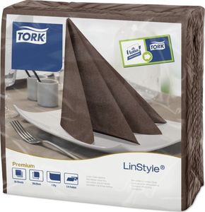 Tork Tork LinStyle - Serwetki obiadowe, premium - Brązowe 1