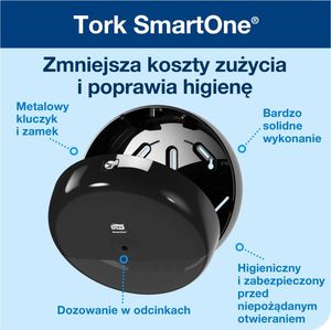 Tork Podajnik rolkowy SmartOne Czarny (680008) 6