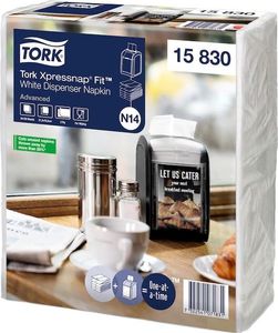 Tork Tork Xpressnap Fit - Serwetki dyspenserowe, N14, 2-warstwy, advanced - Białe 1
