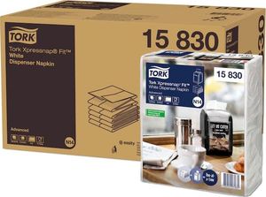 Tork Xpressnap Fit - Serwetki dyspenserowe, N14, 2-warstwy, advanced - Białe 2