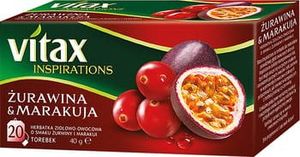 Vitax HERBATA VITAX INSPIRATIONS ŻURAWINA&MARAKUJA 20 TOREBEK 6643112 1