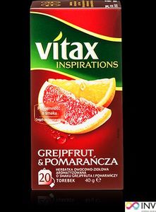 Vitax HERBATA VITAX INSPIRATIONS GREJPFRUT&POMARAŃCZA 20 TOREBEK 6691392 1
