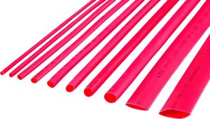 Cabletech Rurka termokurczliwa 2.5mm x 1m czerwona (LEC-NAR0254.1) 1