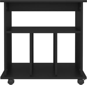 vidaXL Szafka na kółkach, czarna, 60x45x60 cm, płyta wiórowa 5