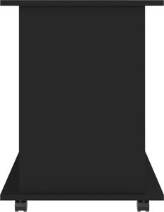 vidaXL Szafka na kółkach, czarna, 60x45x60 cm, płyta wiórowa 6