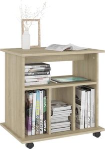 vidaXL Szafka na kółkach, dąb sonoma, 60x45x60cm, płyta wiórowa 4