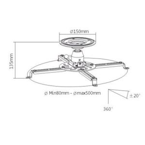 Uchwyt do projektorów Sunne Sufitowy (PRO300SB) 2