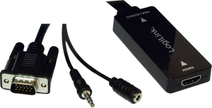 Adapter AV LogiLink HDMI - D-Sub (VGA) + Jack 3.5mm czarny (CV0058) 1