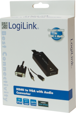 Adapter AV LogiLink HDMI - D-Sub (VGA) + Jack 3.5mm czarny (CV0058) 3