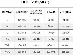 4f Polar męski 4F czarny melanż NOSH4 PLM350 21M S 3