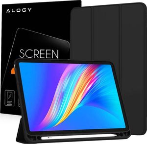 Etui na tablet Alogy Etui z klapką obudowa Alogy Smart Case Pencil do iPad Pro 11 2021 Czarny + Szkło 1