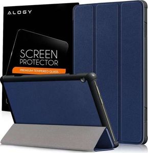 Etui na tablet Alogy Etui Alogy Book Cover do Lenovo Tab M10 10.1 TB-X605 Granatowe + Szkło 1