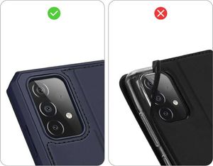 Dux Ducis Etui ochronne z klapką Dux Ducis Skin X skórzane do Galaxy A52/ A52s 4G/5G Granatowe + Szkło 11