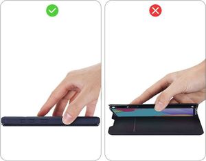 Dux Ducis Etui ochronne z klapką Dux Ducis Skin X skórzane do Galaxy A52/ A52s 4G/5G Granatowe + Szkło 12