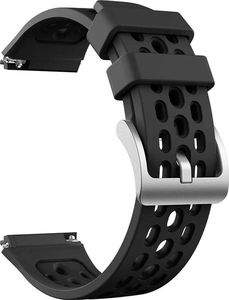 Alogy Gumowy Uniwersalny pasek sportowy Alogy soft band do smartwatcha 22mm Czarny 4