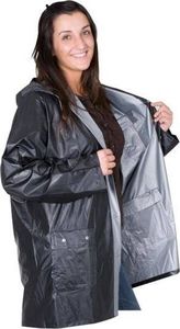 Upominkarnia Dwustronny płaszcz przeciwdeszczowy NANTERRE Srebrno-Czarny 2