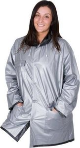 Upominkarnia Dwustronny płaszcz przeciwdeszczowy NANTERRE Srebrno-Czarny 3