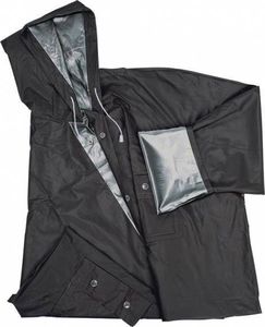 Upominkarnia Dwustronny płaszcz przeciwdeszczowy NANTERRE Srebrno-Czarny 4