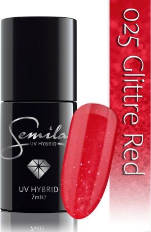 Semilac 025 Glitter Red 7ml 1