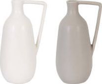 Tajemniczy ogród Wazon z terakoty z uchwytem, biały/szary 2