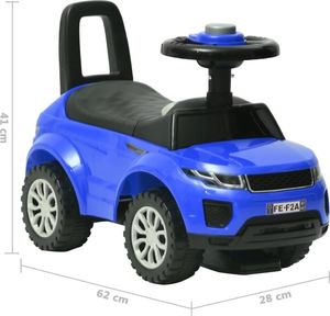 vidaXL Samochód jeździk, niebieski 8