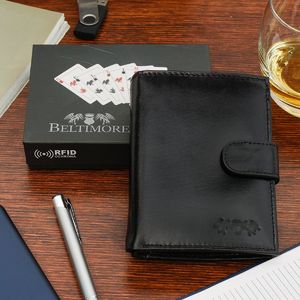 Beltimore Męski ekskluzywny portfel skóra naturalna licowa klasyczny z zapinką RFiD Beltimore G10 2