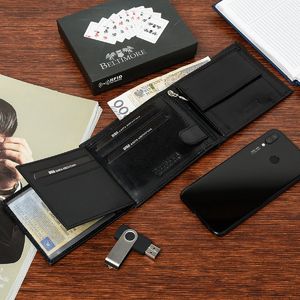 Beltimore Męski ekskluzywny portfel skóra naturalna licowa klasyczny poziomy RFiD Beltimore G12 3