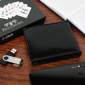 Beltimore Męski ekskluzywny portfel skóra naturalna licowa klasyczny poziomy RFiD Beltimore G12 5