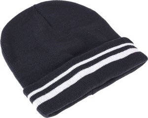 Pepco PEPCO Czapka zimowa męska z paskami Granatowy 2