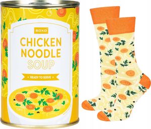 Soxo Skarpetki męskie kolorowe SOXO GOOD STUFF chicken soup w puszce bawełniane zabawne 40-45 1