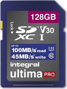 Karta Integral UltimaPro SDXC 128 GB Class 10 UHS-I/U3 V30 (INSDX128G-100V30) 1