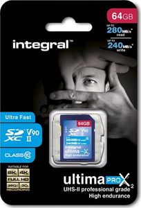 Karta Integral UltimaPro X2 SDXC 64 GB Class 10 UHS-II V90 (INSDX64G-280/240U2) 2