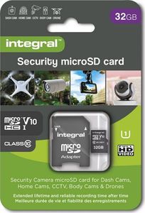Karta Integral Security MicroSDHC 32 GB Class 10 UHS-I/U3 A1 V30 (INMSDH32G10-SEC) 3