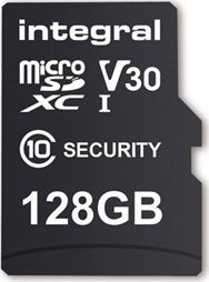 Karta Integral Security MicroSDHC 128 GB Class 10 UHS-I/U3 A1 V30 (INMSDX128G10-SEC) 1