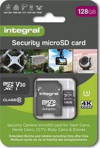 Karta Integral Security MicroSDHC 128 GB Class 10 UHS-I/U3 A1 V30 (INMSDX128G10-SEC) 3