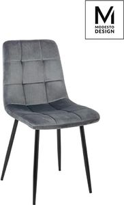 Modesto Design MODESTO krzesło CARLO ciemny szary - welur, metal 1