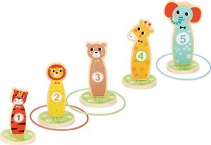Tooky Toy Drewniana Gra Zręcznościowa Rzut Do Celu Zwierzątka 15 El.! 3