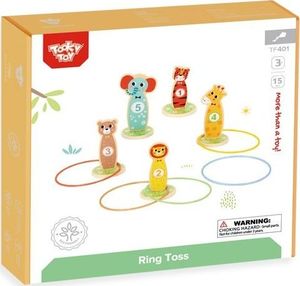 Tooky Toy Drewniana Gra Zręcznościowa Rzut Do Celu Zwierzątka 15 El.! 4