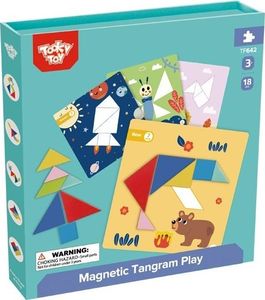 Tooky Toy Puzzle Tangram Układanka Dla Dzieci Nauka Kształtów Figury Kształty 18el.! 4