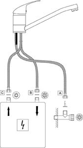 Bateria kuchenna Deante stojąca chrom (BEZ 060H) 2