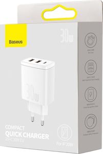 Ładowarka Baseus CCXJ-E02 2x USB-A 1x USB-C 3 A (BSU2896WHT) 5